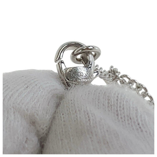CHANEL Necklace plating Silver Necklace ChainNecklace COCO Mark Women Used Authentic