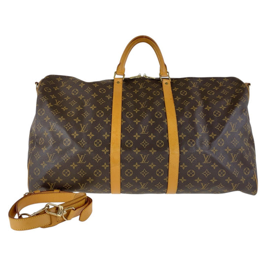 LOUIS VUITTON Boston Duffel bag M41412 PVC, Leather Brown Boston Duffel bag unisex Monogram Keepall  bandouliere 60 Women Used Authentic