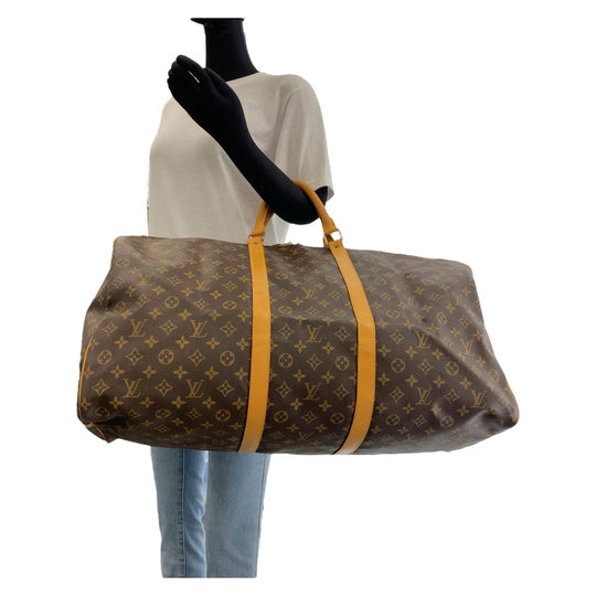 LOUIS VUITTON Boston Duffel bag M41412 PVC, Leather Brown Boston Duffel bag unisex Monogram Keepall  bandouliere 60 Women Used Authentic