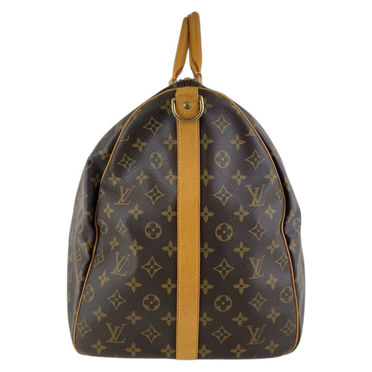 LOUIS VUITTON Boston Duffel bag M41412 PVC, Leather Brown Boston Duffel bag unisex Monogram Keepall  bandouliere 60 Women Used Authentic