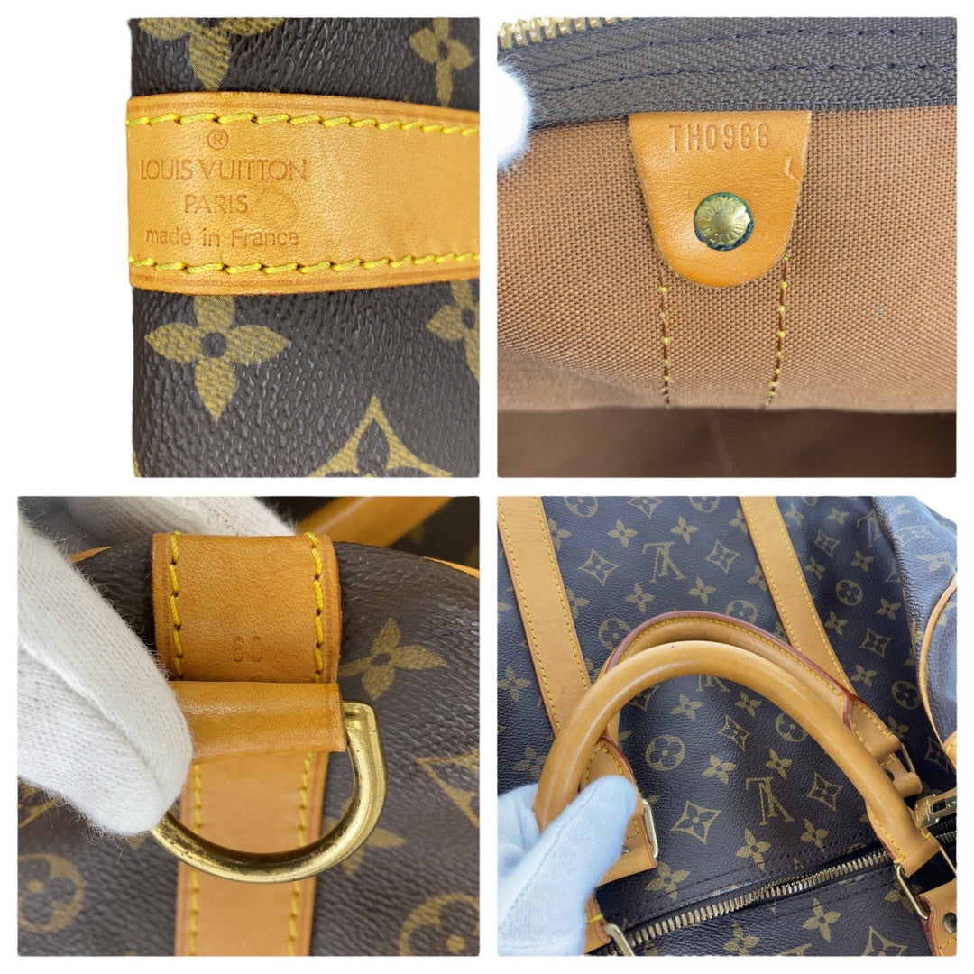 LOUIS VUITTON Boston Duffel bag M41412 PVC, Leather Brown Boston Duffel bag unisex Monogram Keepall  bandouliere 60 Women Used Authentic