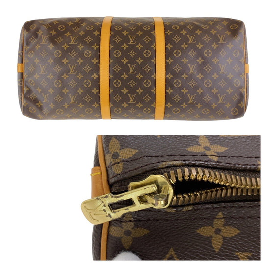 LOUIS VUITTON Boston Duffel bag M41412 PVC, Leather Brown Boston Duffel bag unisex Monogram Keepall  bandouliere 60 Women Used Authentic