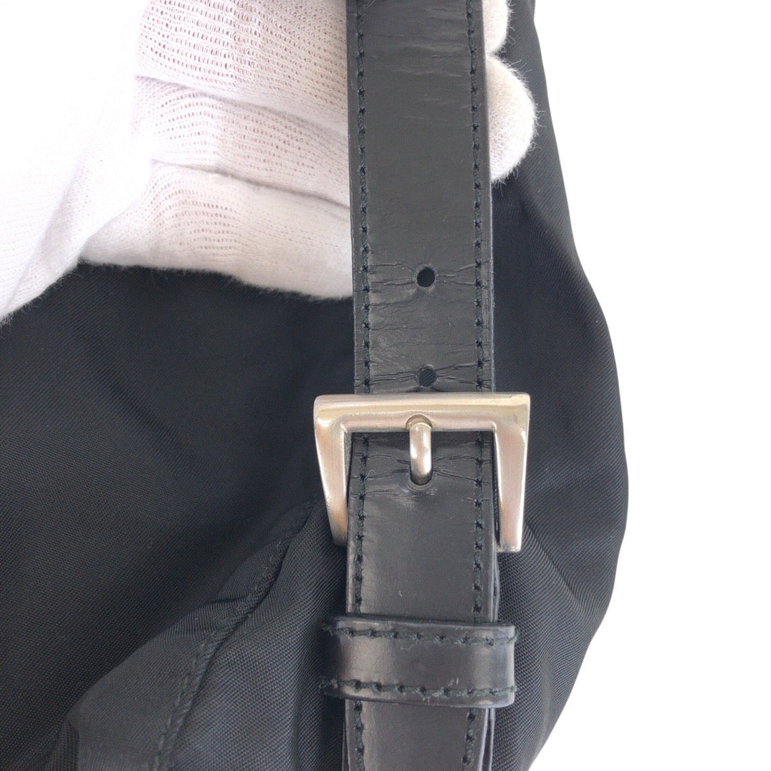 PRADA Backpack Nylon, Leather black Backpacks & Daypacks Backpacks Test Triangle With logo Women Used Authentic
