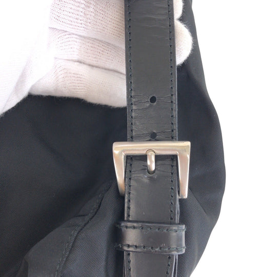 PRADA Backpack Nylon, Leather black Backpacks & Daypacks Backpacks Test Triangle With logo Women Used Authentic