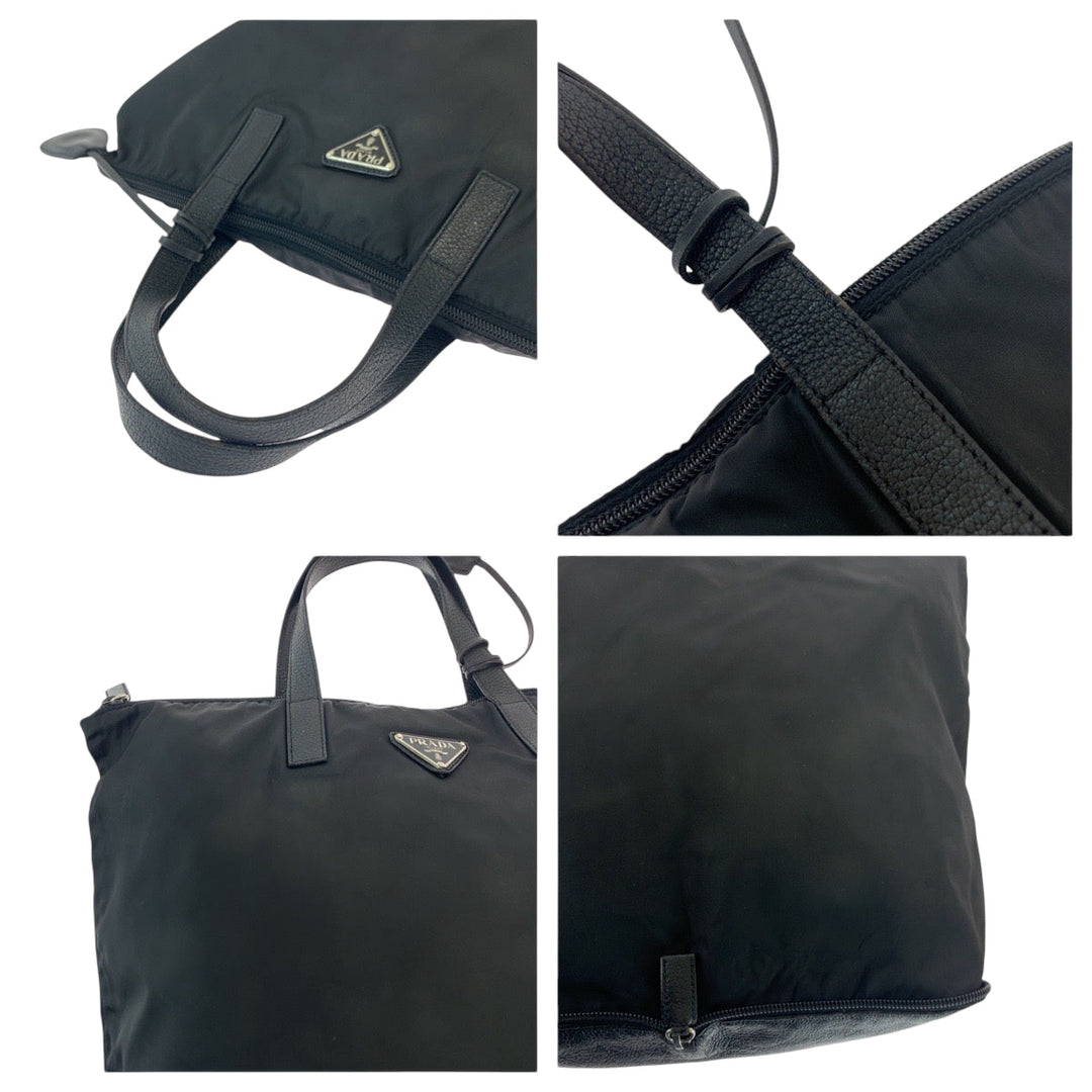 PRADA Tote Bag Nylon black Packable