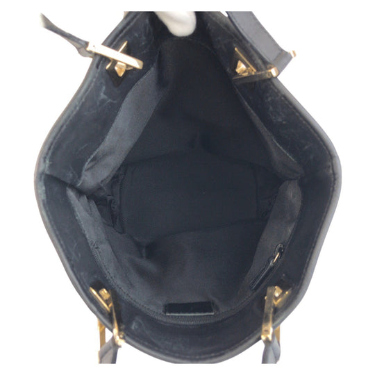 GUCCI Tote Bag 002 1099 GG canvas, leather Beige Black Gold Metal Tote Bag Shoulder Bag Women Used Authentic