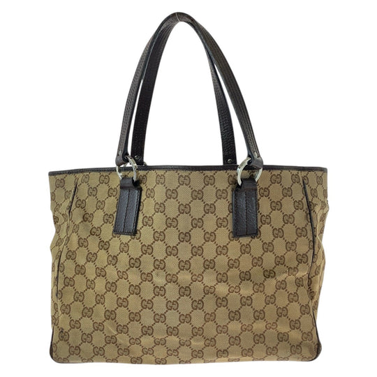 GUCCI Tote Bag 113017 GG canvas Beige brown