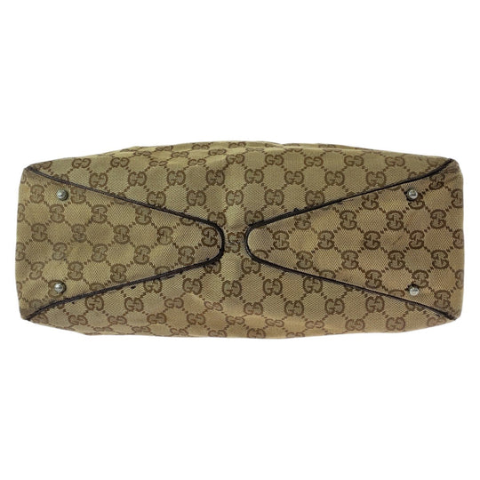 GUCCI Tote Bag 113017 GG canvas Beige brown