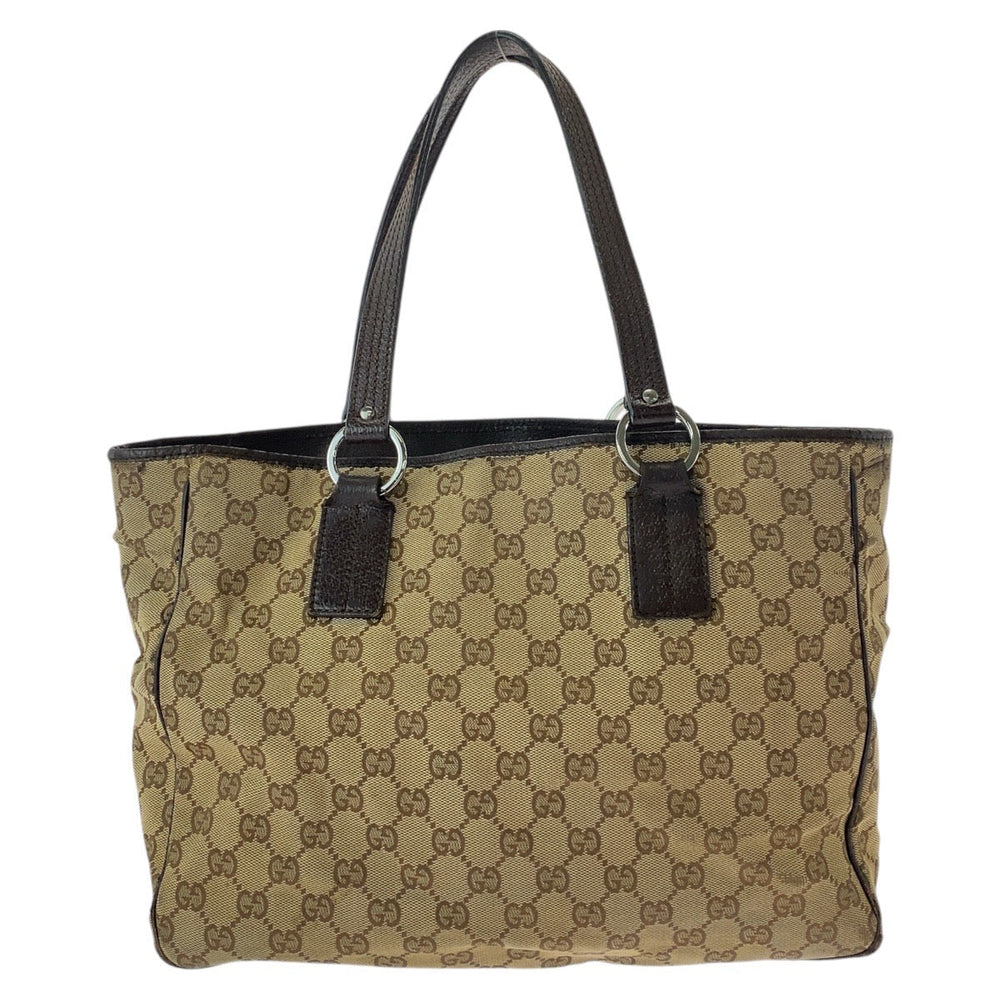 GUCCI Tote Bag 113017 GG canvas Beige brown