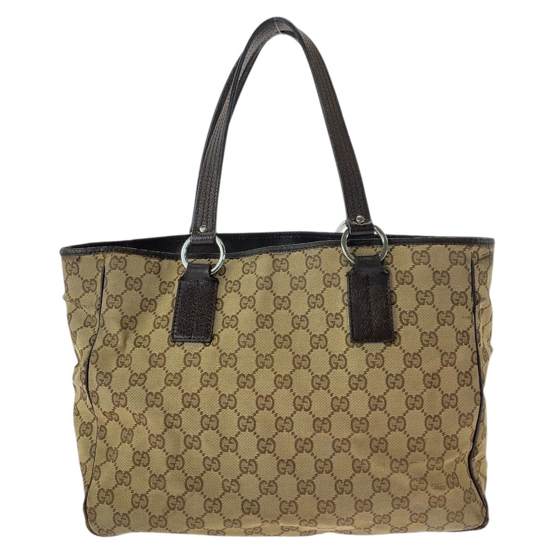 GUCCI Tote Bag 113017 GG canvas Beige brown
