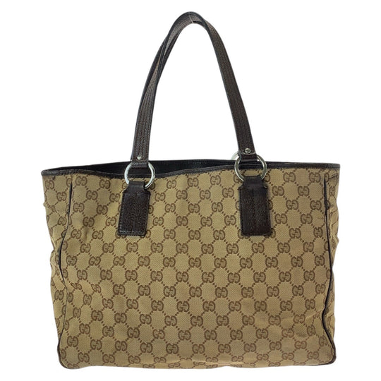 GUCCI Tote Bag 113017 GG canvas Beige brown