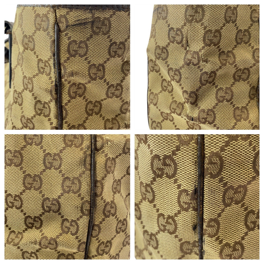 GUCCI Tote Bag 113017 GG canvas Beige brown