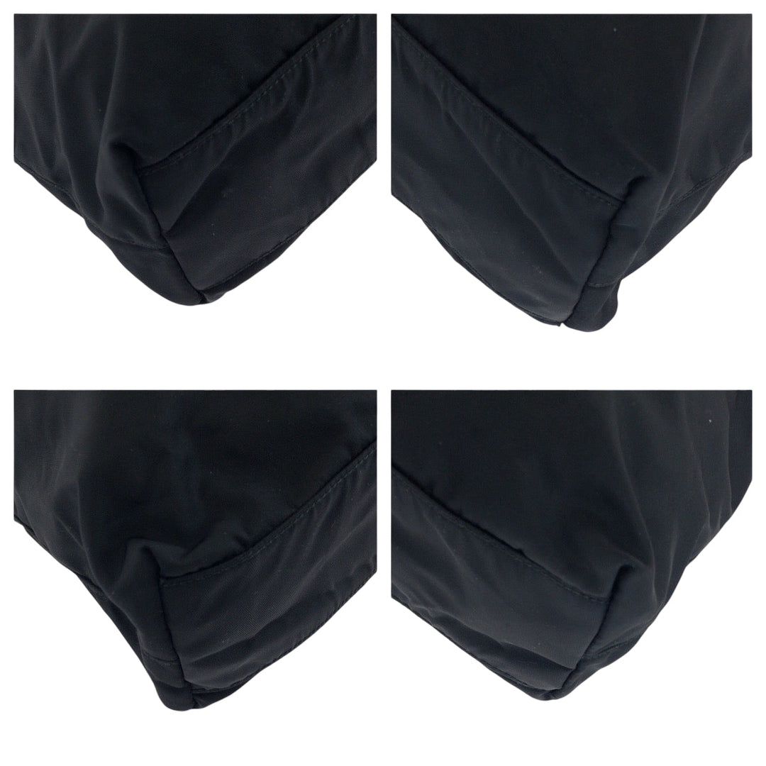 PRADA Tote Bag B6243 Nylon black Tote Bag Shoulder Bag Test Triangle With logo Women Used Authentic