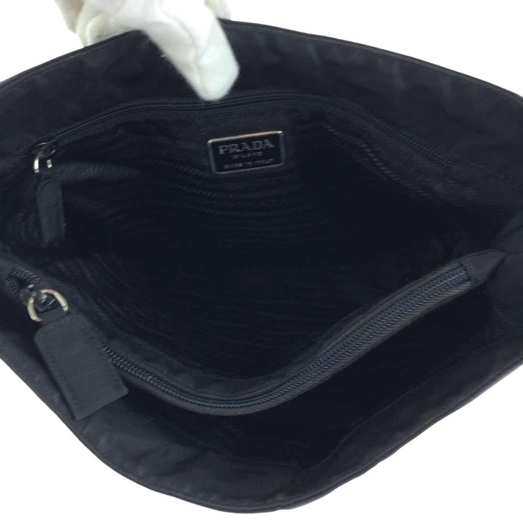 PRADA Tote Bag B6243 Nylon black Tote Bag Shoulder Bag Test Triangle With logo Women Used Authentic