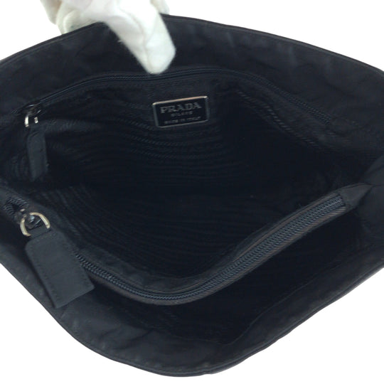 PRADA Tote Bag B6243 Nylon black Tote Bag Shoulder Bag Test Triangle With logo Women Used Authentic