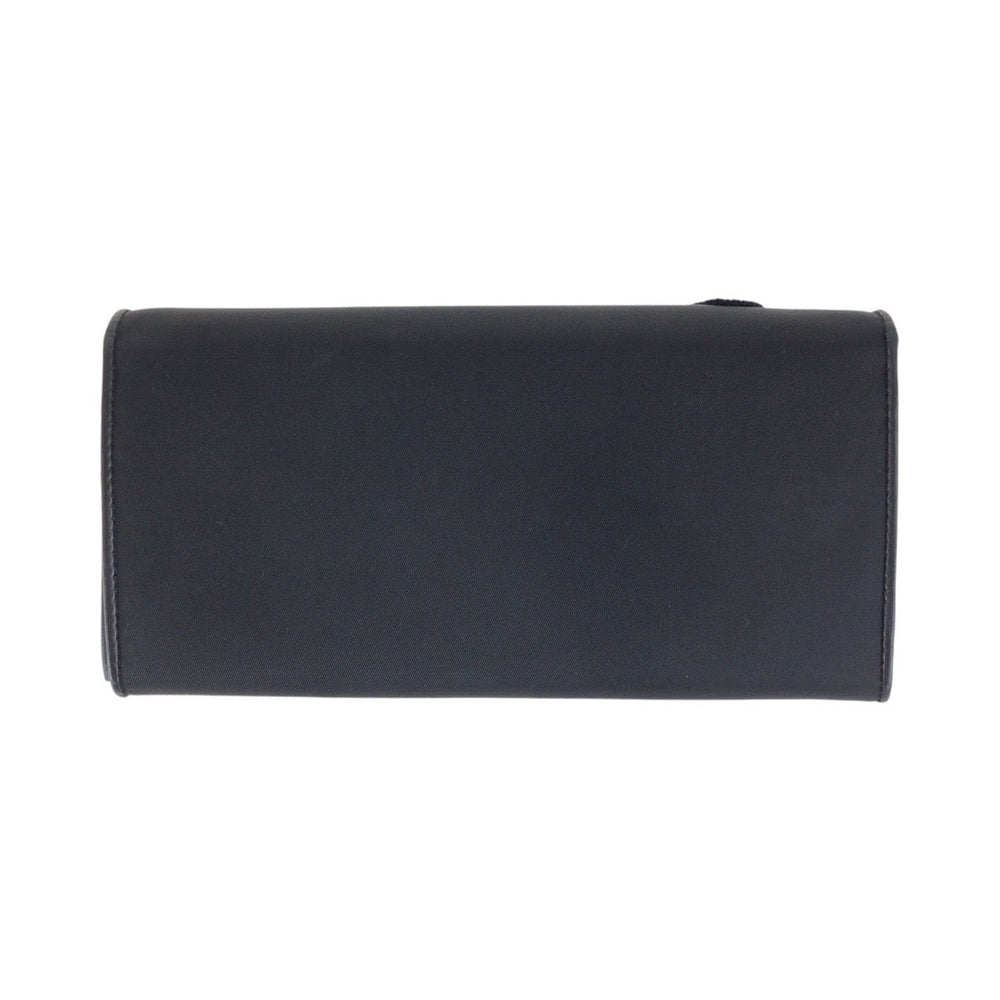 PRADA Long Wallet Purse Nylon black Test Triangle With logo