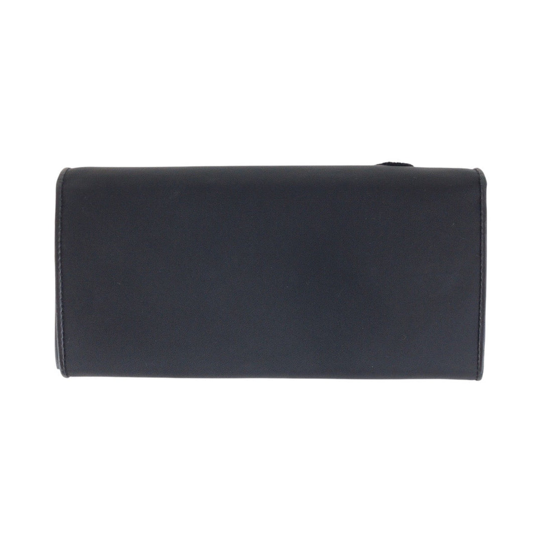 PRADA Long Wallet Purse Nylon black Test Triangle With logo