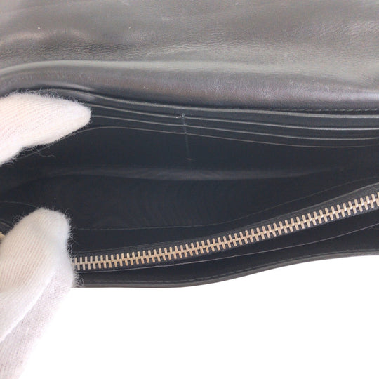 PRADA Long Wallet Purse Nylon black Test Triangle With logo
