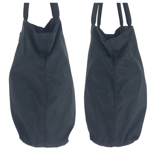PRADA Tote Bag Nylon black Tote Bag handbag Test Triangle With logo Women Used Authentic