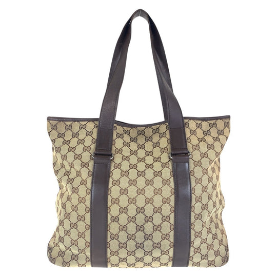 GUCCI Tote Bag 145971 GG canvas Beige brown