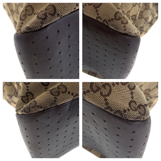 GUCCI Tote Bag 145971 GG canvas Beige brown