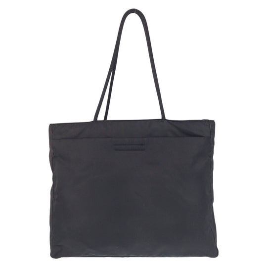 PRADA Tote Bag Nylon Black black Tote Bag Shoulder Bag Test Triangle With logo Women Used Authentic