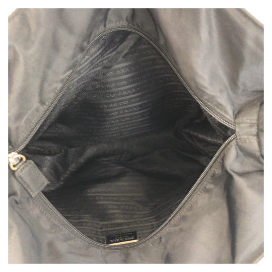 PRADA Tote Bag Nylon Black black Tote Bag Shoulder Bag Test Triangle With logo Women Used Authentic