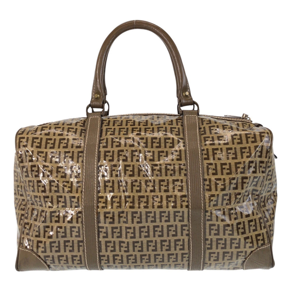 FENDI Handbag PVC beige Zucca