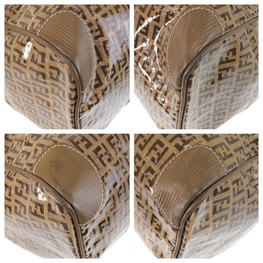 FENDI Handbag PVC beige Zucca