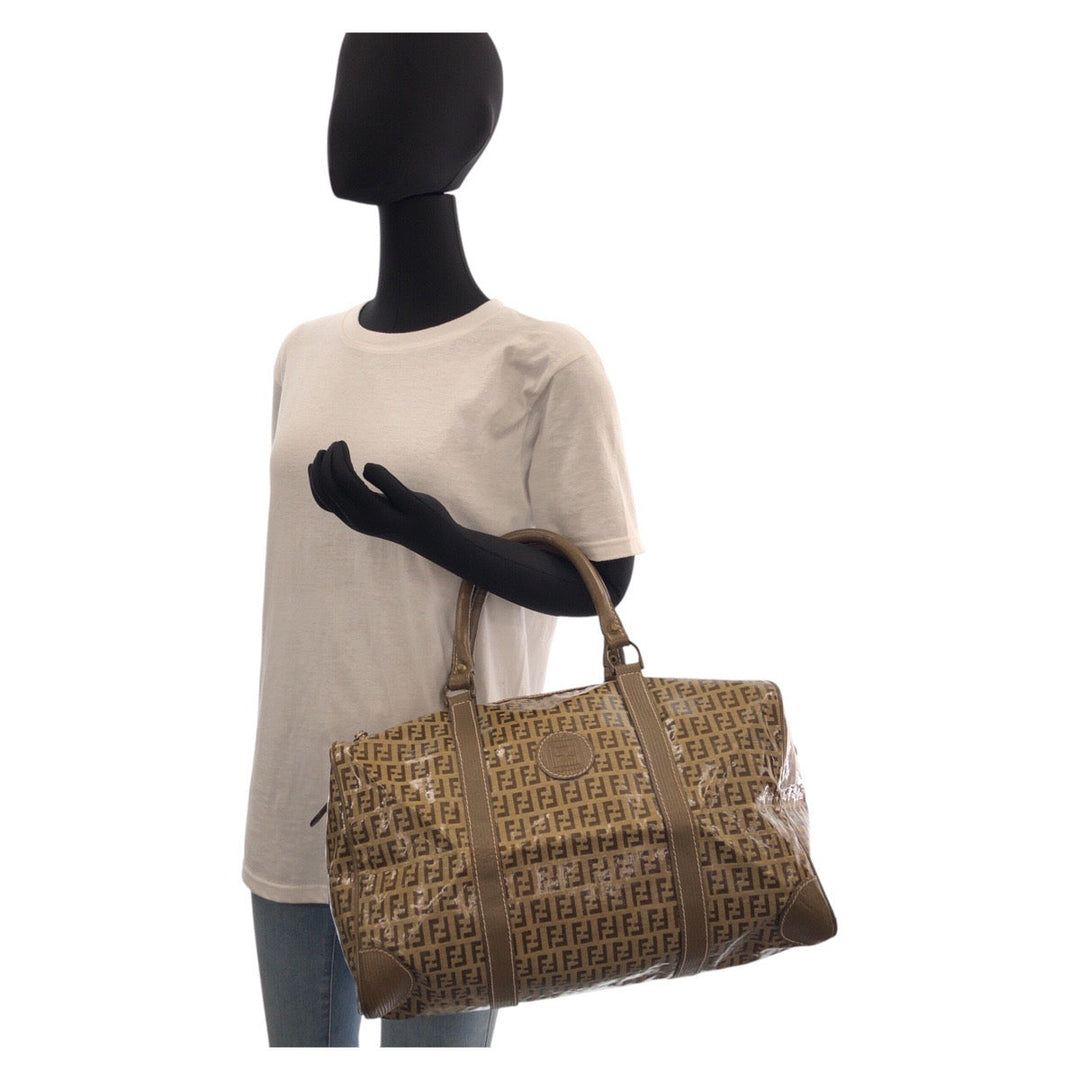 FENDI Handbag PVC beige Zucca