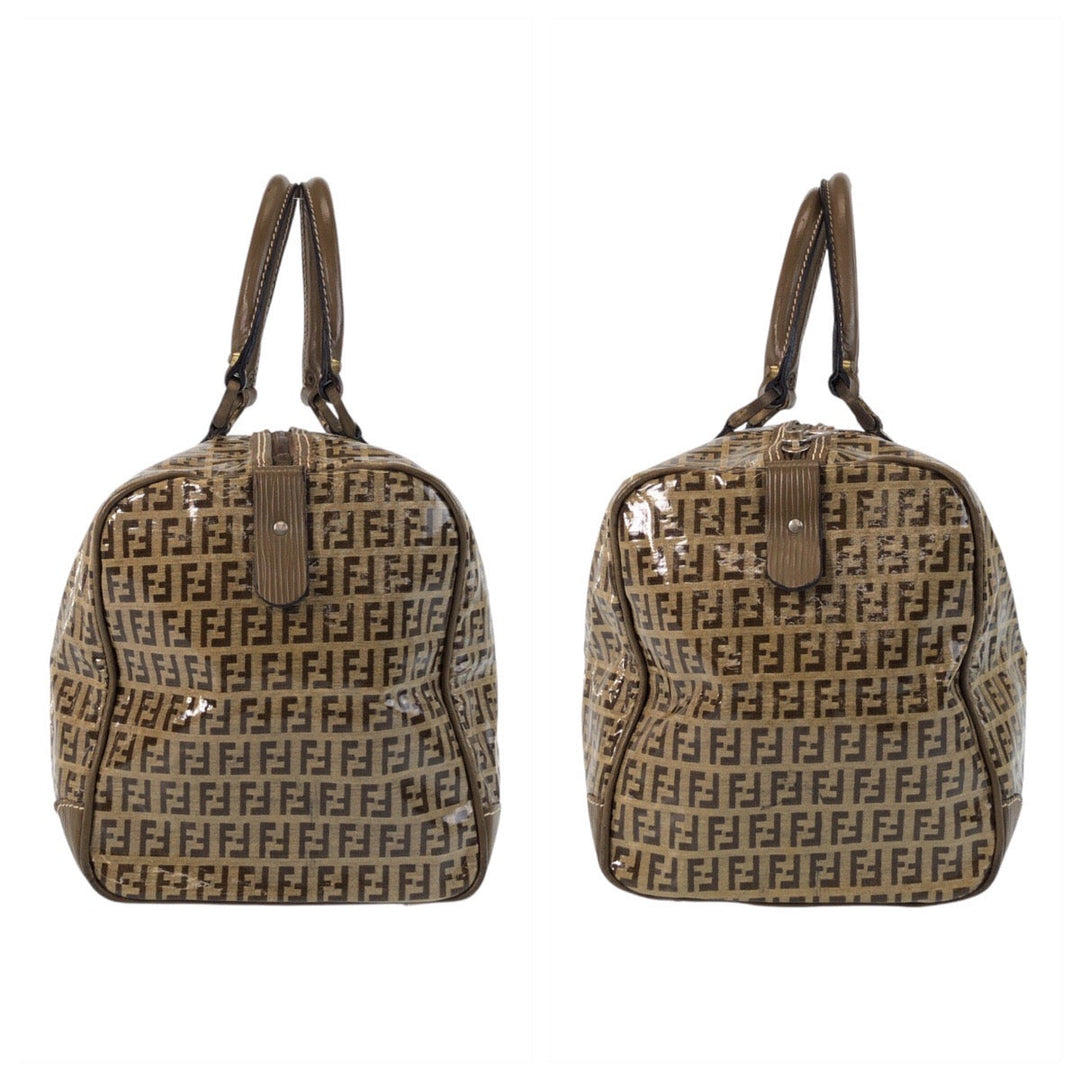 FENDI Handbag PVC beige Zucca