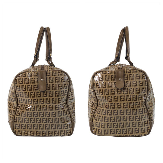 FENDI Handbag PVC beige Zucca