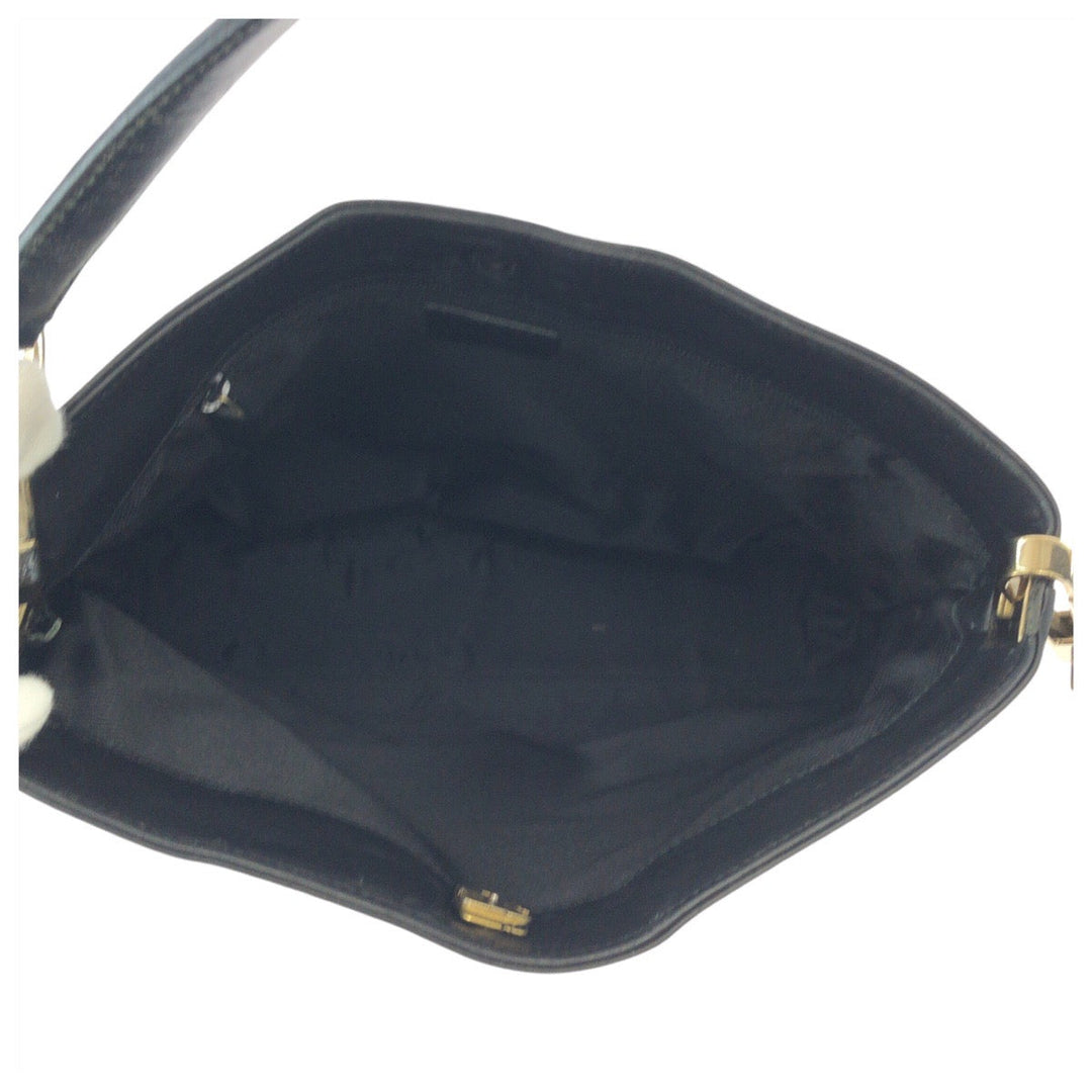 GUCCI Shoulder Bag 001 4231 GG canvas, leather black Women Used Authentic