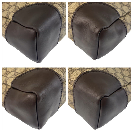 GUCCI Shoulder Bag 110054 GG Supreme canvas, leather beige Shoulder Bag Messenger bag Women Used Authentic