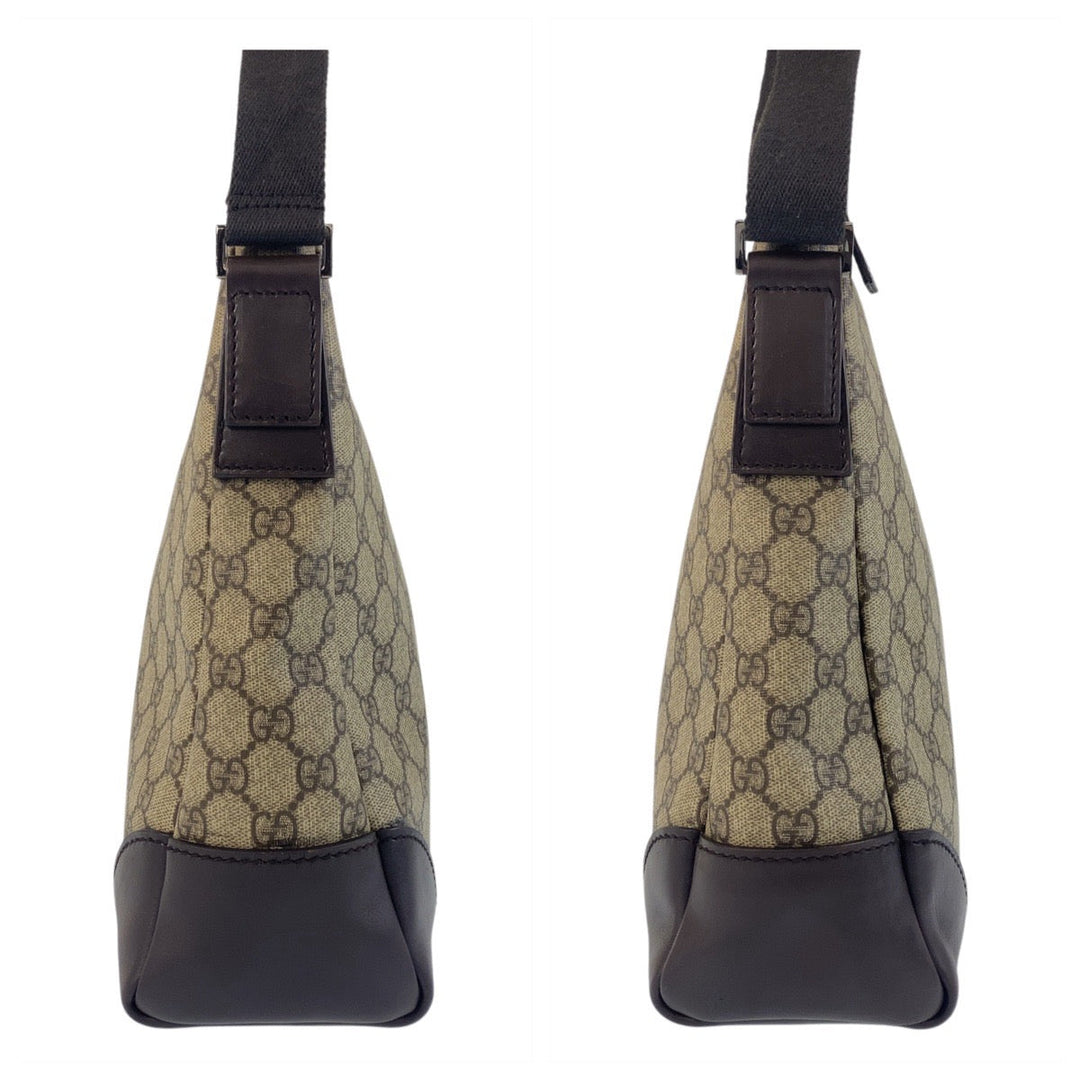 GUCCI Shoulder Bag 110054 GG Supreme canvas, leather beige Shoulder Bag Messenger bag Women Used Authentic