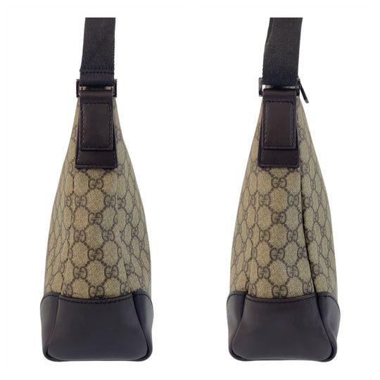 GUCCI Shoulder Bag 110054 GG Supreme canvas, leather beige Shoulder Bag Messenger bag Women Used Authentic