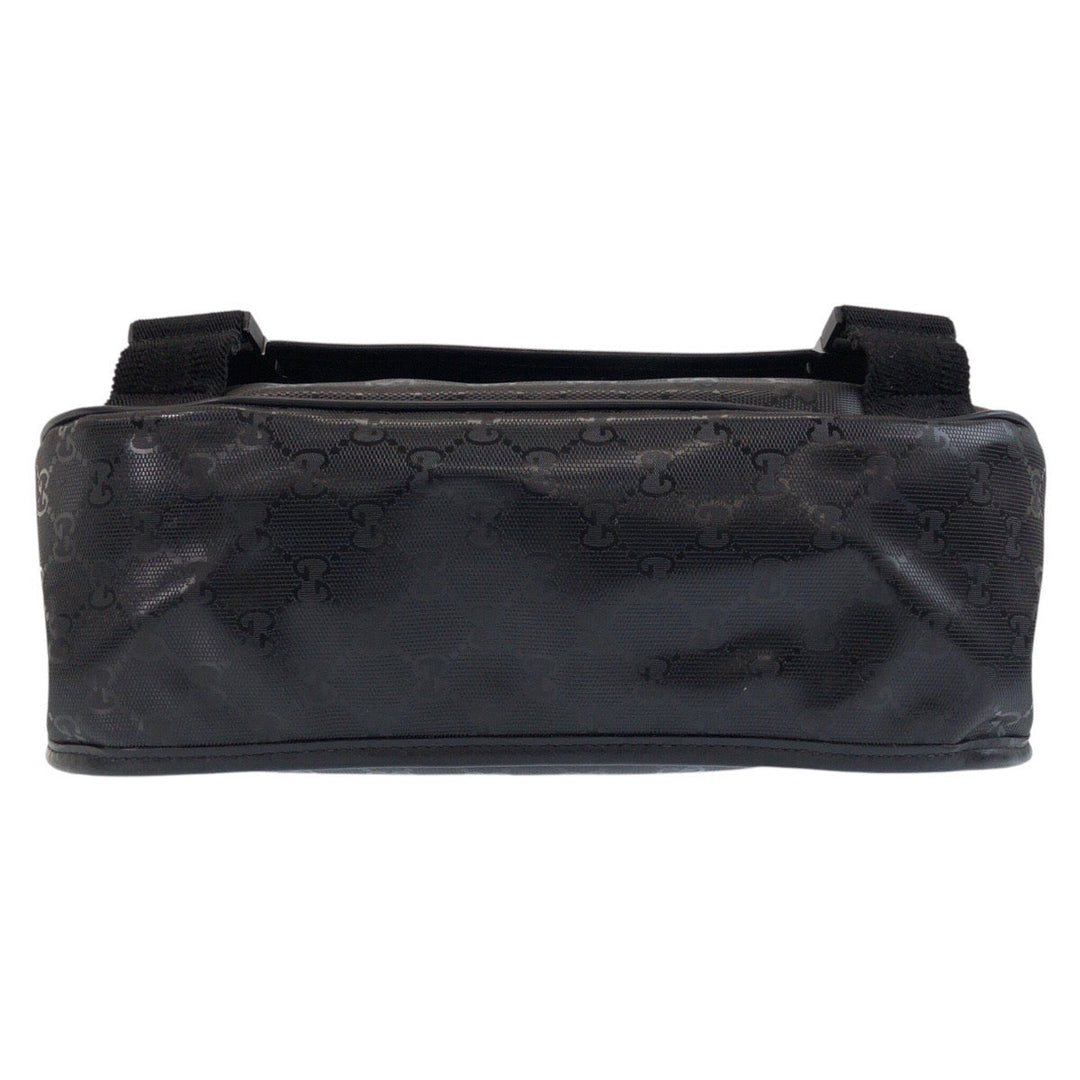 GUCCI Shoulder Bag PVC black Shoulder Bag Messenger bag GG implementation Women Used Authentic