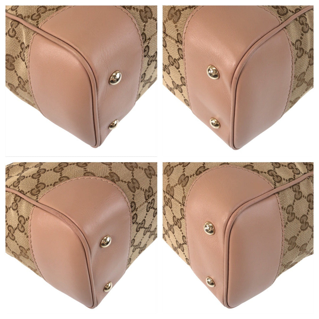 GUCCI Tote Bag 257061 GG canvas, leather beige Tote Bag Shoulder Bag Mayfair Women Used Authentic