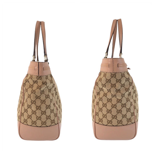 GUCCI Tote Bag 257061 GG canvas, leather beige Tote Bag Shoulder Bag Mayfair Women Used Authentic
