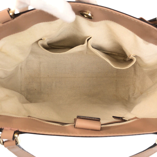 GUCCI Tote Bag 257061 GG canvas, leather beige Tote Bag Shoulder Bag Mayfair Women Used Authentic