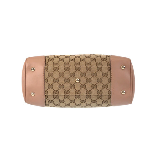 GUCCI Tote Bag 257061 GG canvas, leather beige Tote Bag Shoulder Bag Mayfair Women Used Authentic