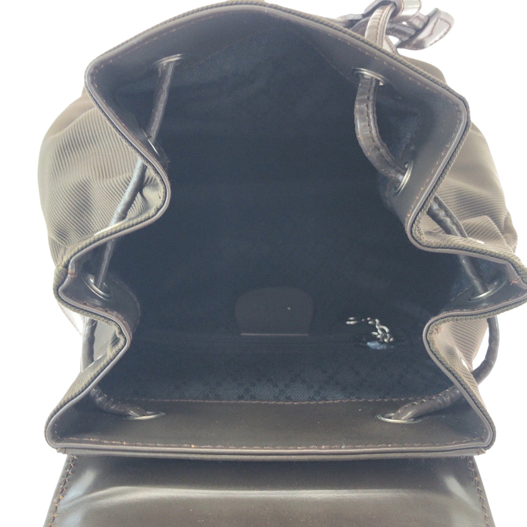 GUCCI Backpack 003 2058 Nylon Khaki Brown SilverMetal Backpack Backpack Bamboo Old Gucci Women Used Authentic