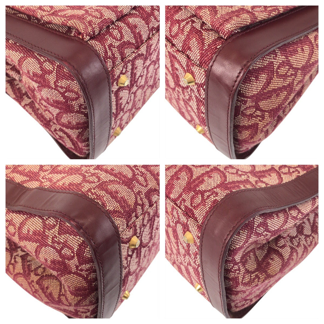Christian Dior Handbag canvas wine-red Trotter