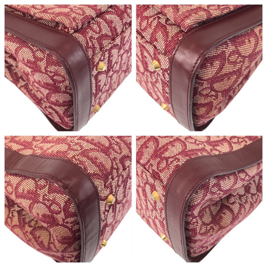 Christian Dior Handbag canvas wine-red Trotter