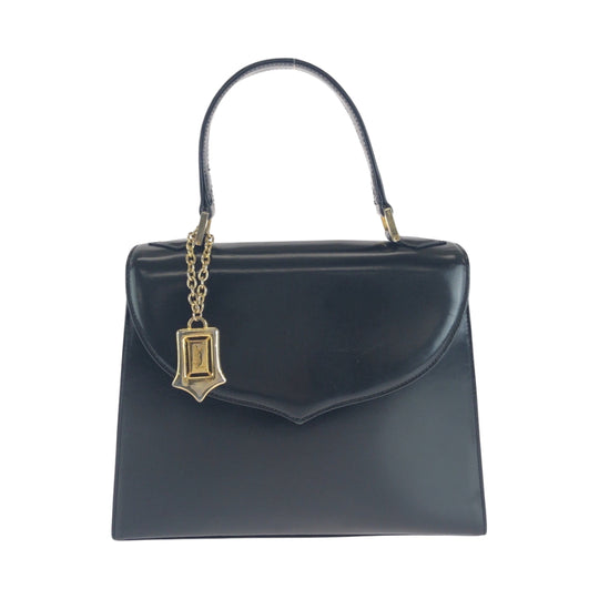 Yves Saint Laurent Handbag leather black Logo charm