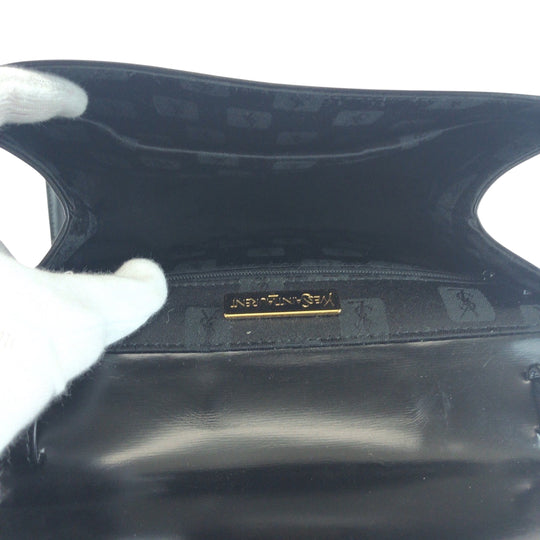 Yves Saint Laurent Handbag leather black Logo charm