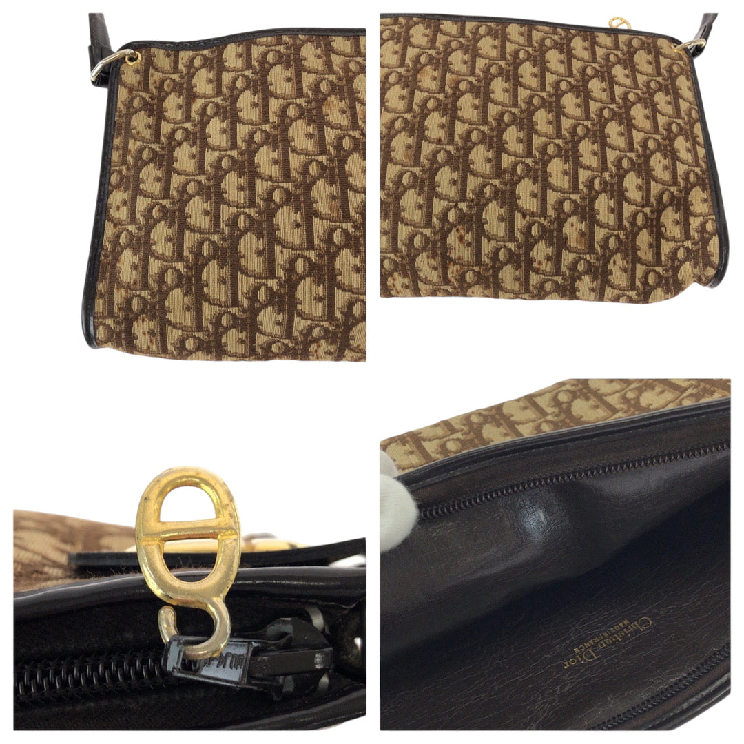Dior Shoulder Bag canvas beige Trotter Pattern CD logo