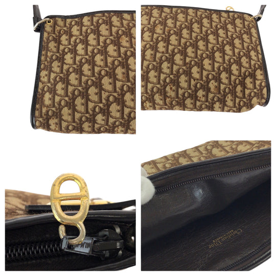 Dior Shoulder Bag canvas beige Trotter Pattern CD logo