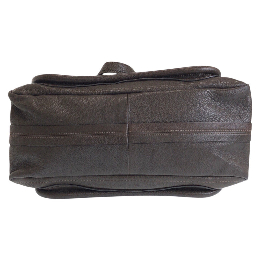 Chloe Handbag leather Brown Gold Metal Paraty