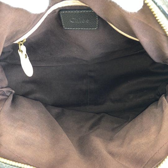 Chloe Handbag leather Brown Gold Metal Paraty